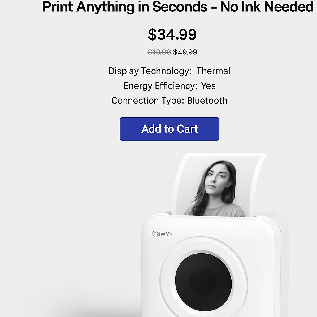 Krawyx Mini Thermal Portable Printer